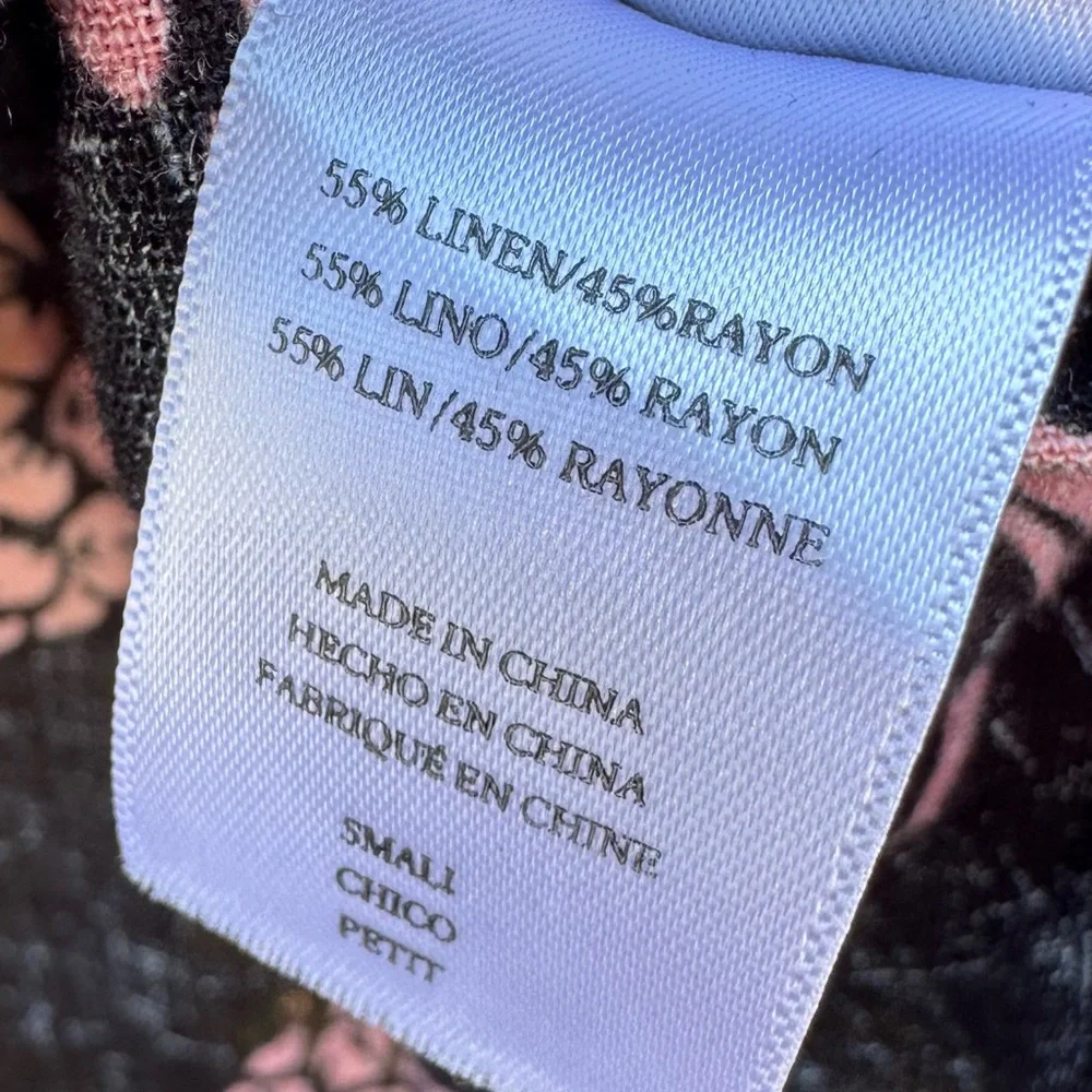 Rails Whitney Shirt Pineapple Pinya Print Linen Blend Sz S - Picture 12 of 16